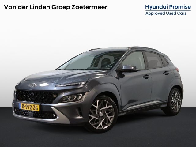 Hyundai Kona 1.6 GDI HEV Premium-Sky|Navi|leder|Pano|Wint|18"|Cam|Trekhaak|Ri