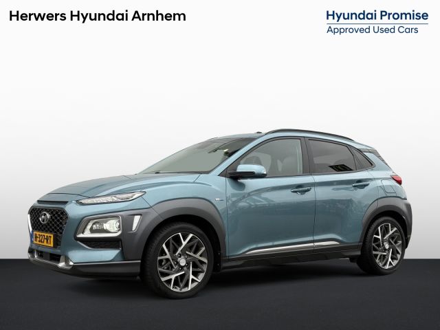 Hyundai Kona 1.6 GDI HEV Premium / 1e Eigenaar / Trekhaak 1300 KG / Zwart Leder / KRELL Audio / Achteruitrijcamera / Climate Control / Adaptive Cruise Control /