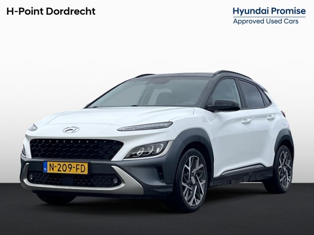 Hyundai Kona 1.6 GDI HEV Premium | Lederen bekleding | Trekhaak | 18'' 2-tone Lmv | Head up display | Adaptieve cruisecontrol |