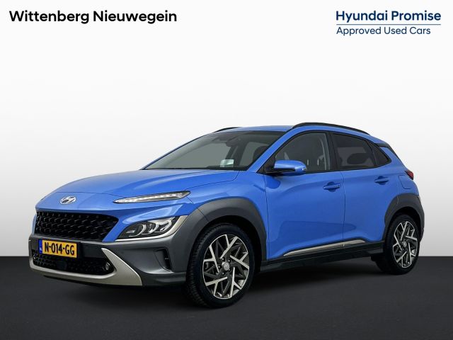 Hyundai Kona 1.6 GDI HEV Premium Sky | Schuif Kantel dak | Lederen Bekleding | Stoel & Stuur verwarming | Adaptive Cruise | Trekhaak 1350kg Geremd |