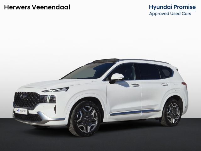 Hyundai Santa Fe 1.6 T-GDI PHEV Plug-in Premium Plus Sky Automaat / SOH 100% / HUD / Trekhaak afneembaar / Glazen schuif- en kanteldak / Trekgewicht 1350 kg / Rondomzicht camera / Stuur-, Stoel en Achterbankverwarming / Elektrische achterklep /