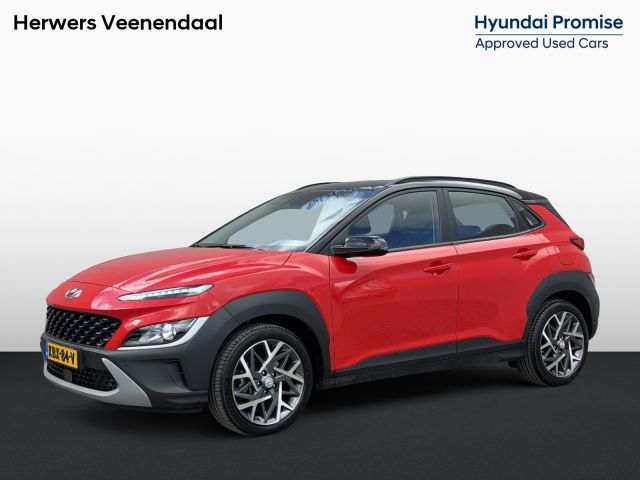 Hyundai Kona 1.6 GDI HEV Fashion Automaat / Fabrieksgarantie tot 10-2027 / Dealer Onderhouden / Adaptieve Cruise / Stuur & Stoelverwarming / Camera / Navigatie / Dodehoek Detectie / Apple Carplay & Android Auto / 18” LM wielen Premium / DAB /