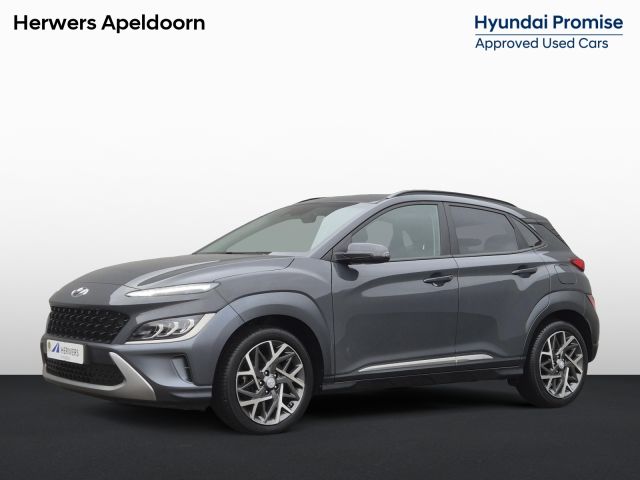Hyundai Kona 1.6 GDI HEV Fashion Automaat / Fabrieksgarantie tot 02-2028 / Dealer onderhouden / Head Up Display / Keyless Entry/Start / cruise control / Achteruitrijcamera / Draadloze telefoon lader / Krell Audio Systeem /