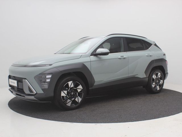 Hyundai Kona 1.6 GDI HEV Premium / €3.000,- Voordeel / 360º Camera / Lederen Bekleding / Elektrische Stoelen met Geheugen / / Stoel Verwarming+Verkoeling / Keyless / Head-Up Display /