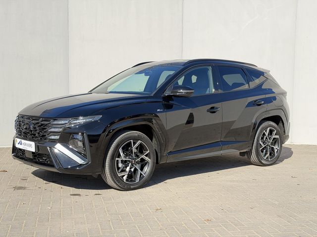 Hyundai Tucson 1.6 T-GDI HEV N Line Edition Automaat / Afneembare Trekhaak / Facelift / Fabrieksgarantie tot 03-2030 / Camera / Dodehoek Detectie / Navigatie / Adaptieve Cruise / Stoel & Stuurwiel Verwarming / DAB / Keyless /