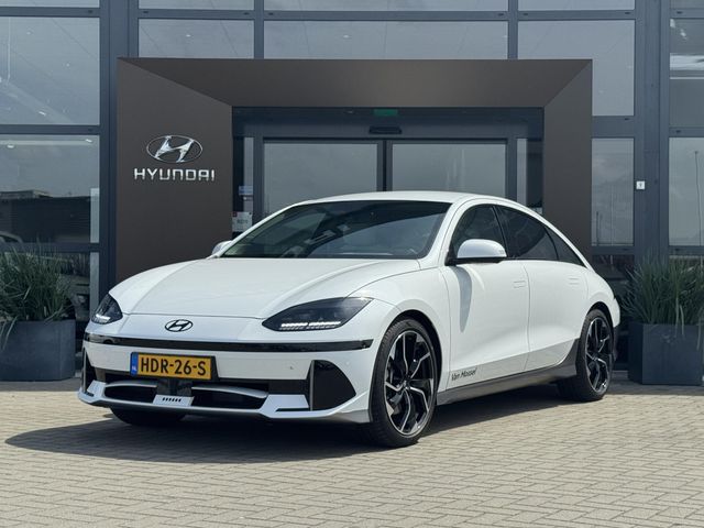 Hyundai IONIQ 6 Lounge 77.4 kWh | Airco | 100% SOH | Cruise Control | Navigatie | Lederen bekleding | lichtmetalen velgen 20" | Stoelverwarming | Stuurverwarming |